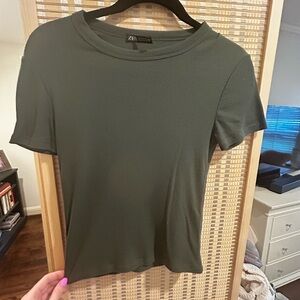 Zara Navy Green T